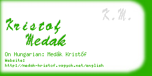 kristof medak business card